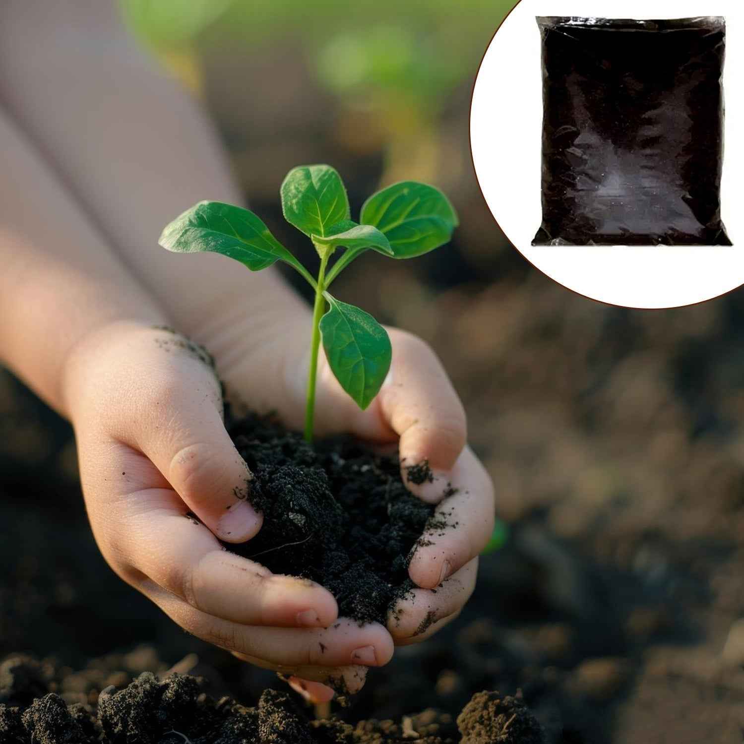 Organic Vermicompost – 1 KG Black Soil Manure for Plants | Grow Vanta