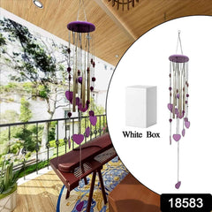 Smiley Hearts Wind Chime – Bamboo & Aluminium Decor | Indo Glow