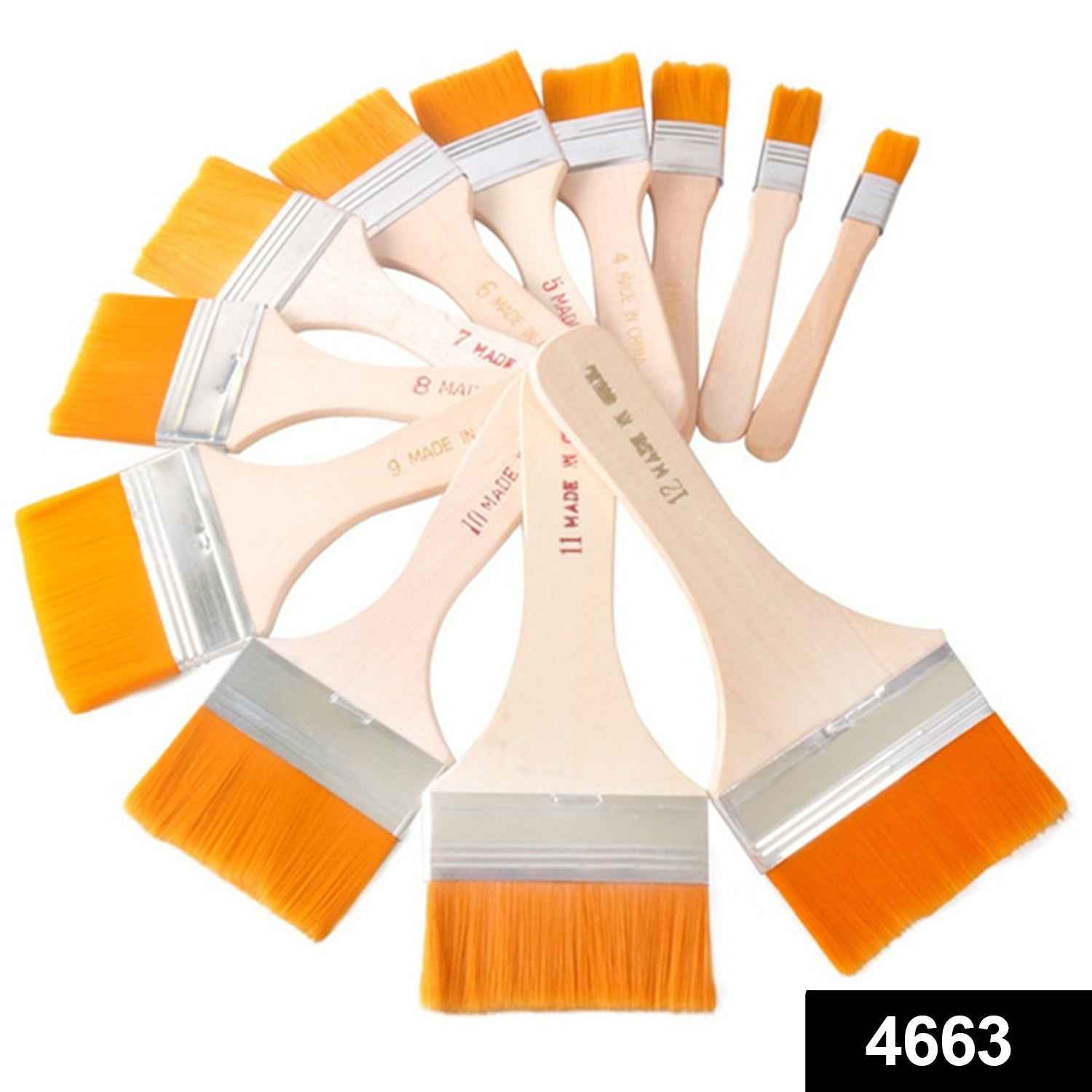 Flat Paint Brush Set – Synthetic Bristles & Curved Handles | PaintEdge