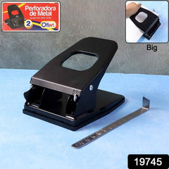 2-Hole Paper Punch Machine – Heavy-Duty, Adjustable 30-Sheet Capacity