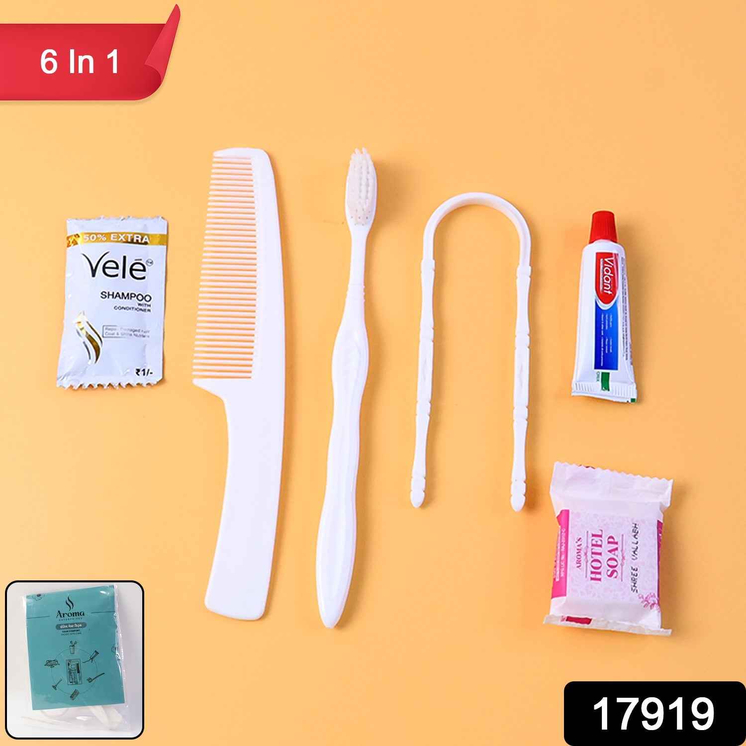 Hotel Guest Toiletry Kit – Complete 6-in-1 Travel & Hygiene Set