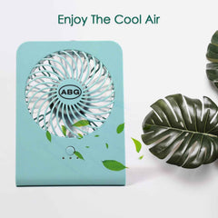 Side profile of the USB powered portable desk fan in a modern setting.