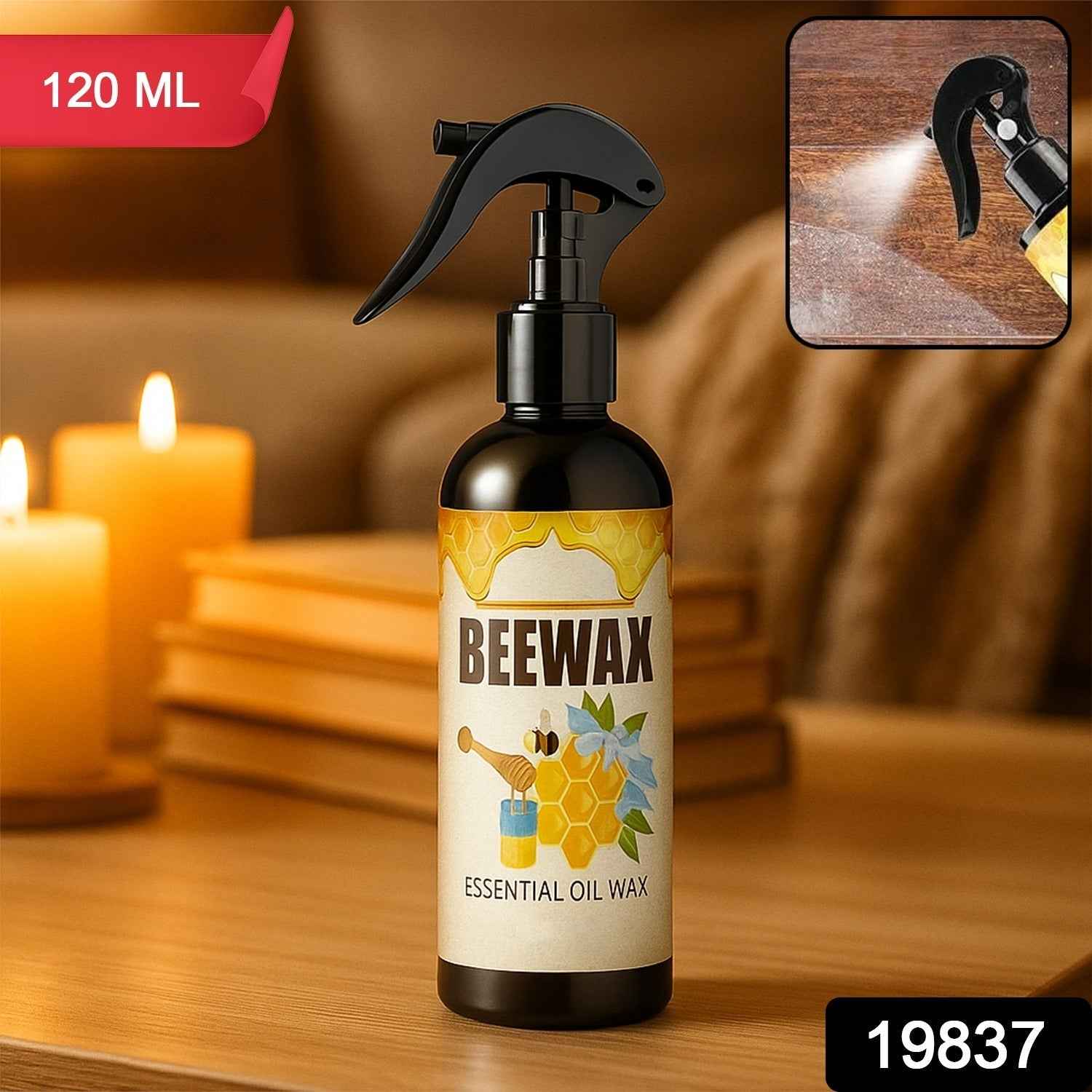 Beeswax Wood Polish Spray – Natural Shine & Protection 120ml