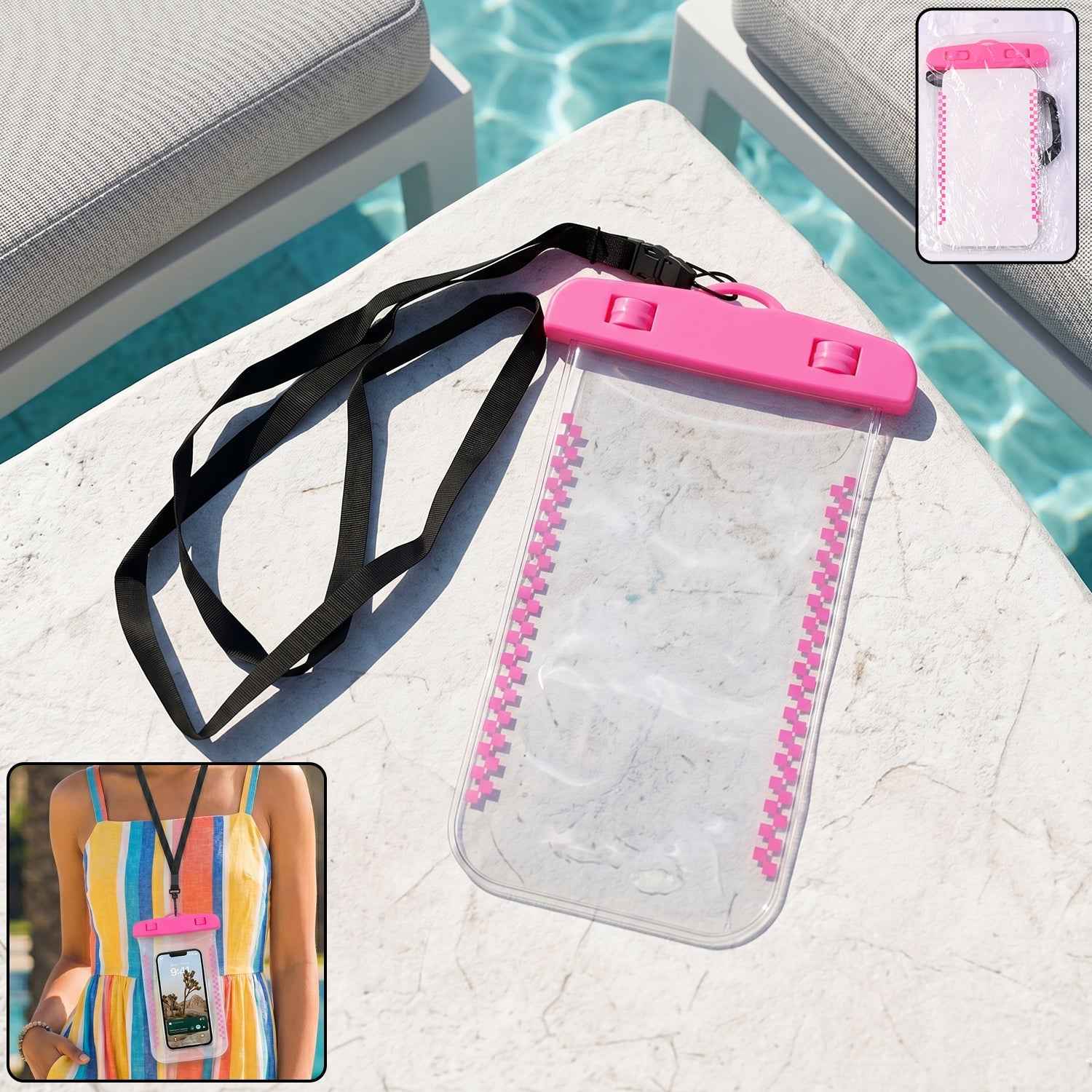 Waterproof Mobile Pouch Cover Ð Transparent & Secure with Lanyard