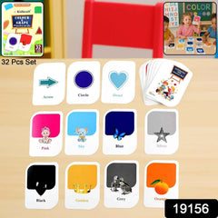 Color & Shape Flashcards – 32-Piece Early Learning Set for Toddlers