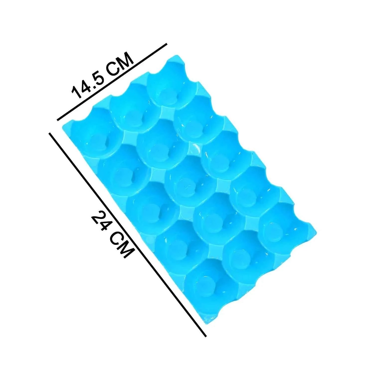 Plastic Egg Trays – 15-Cavity Stackable Storage (4 Pc) | Organivo
