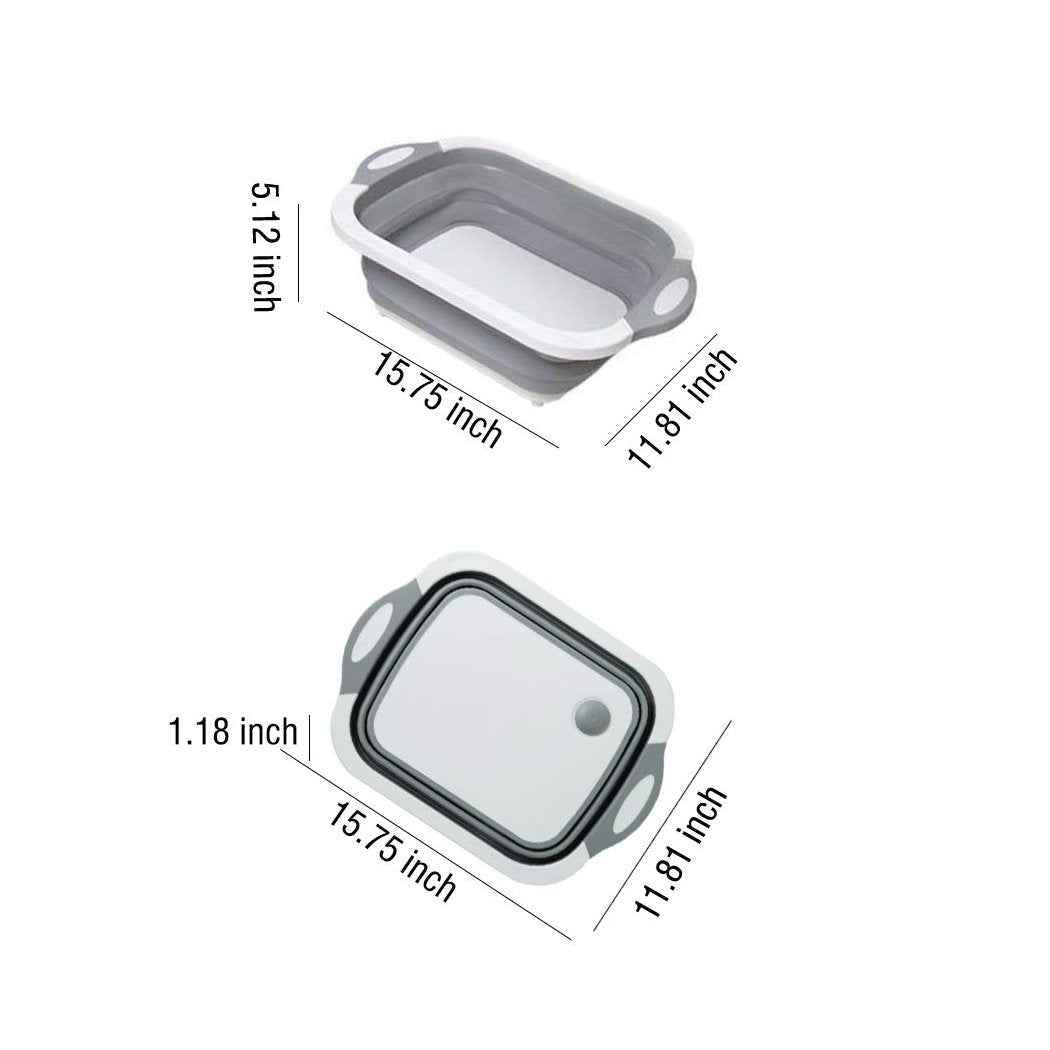 Foldable Chopping Board – 3-in-1 Dish Rack & Washing Bowl | Indo Glow