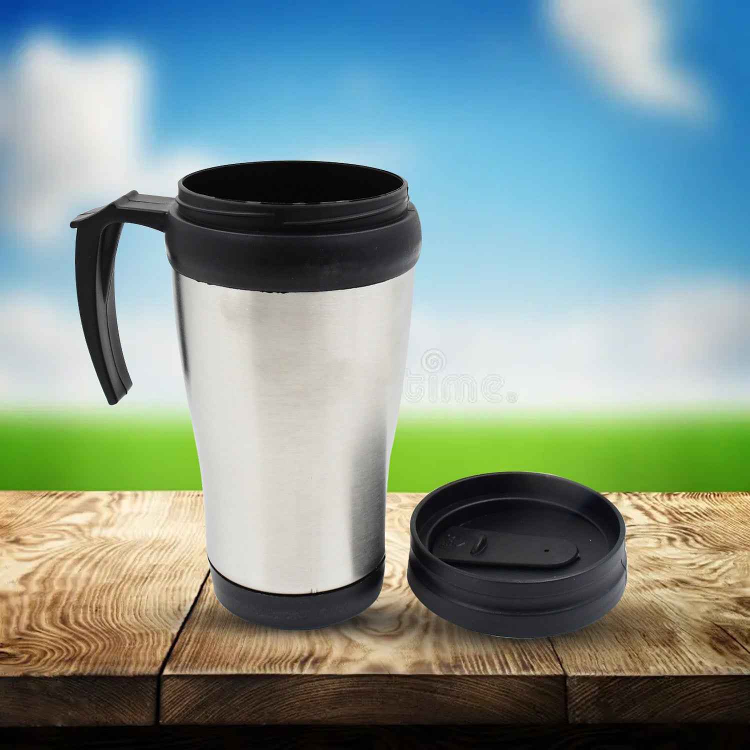 Insulated Coffee Mug – Stainless Steel Double Wall, With Lid & Handle | Mug Wala