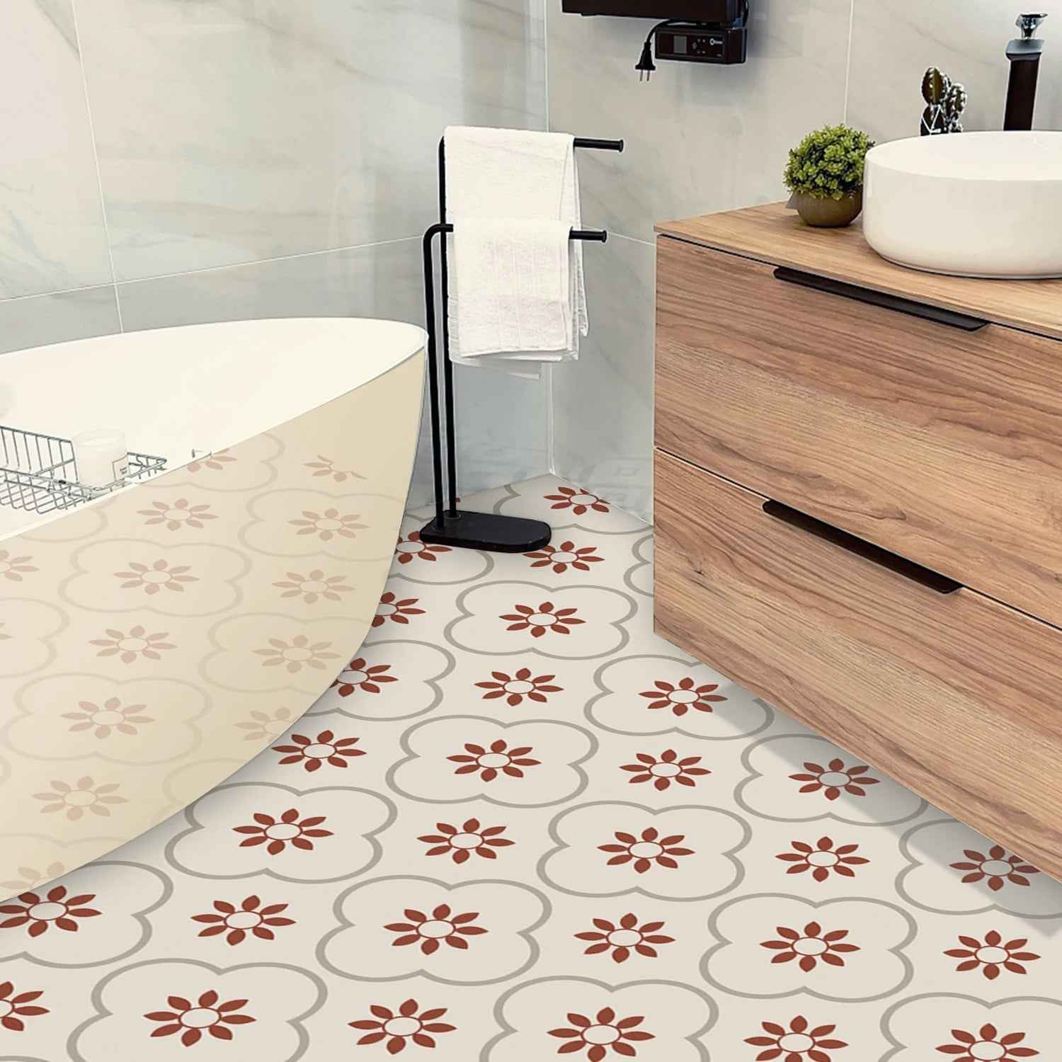 Peel and Stick Tiles – Waterproof DIY Wall & Floor Decor | Bathora
