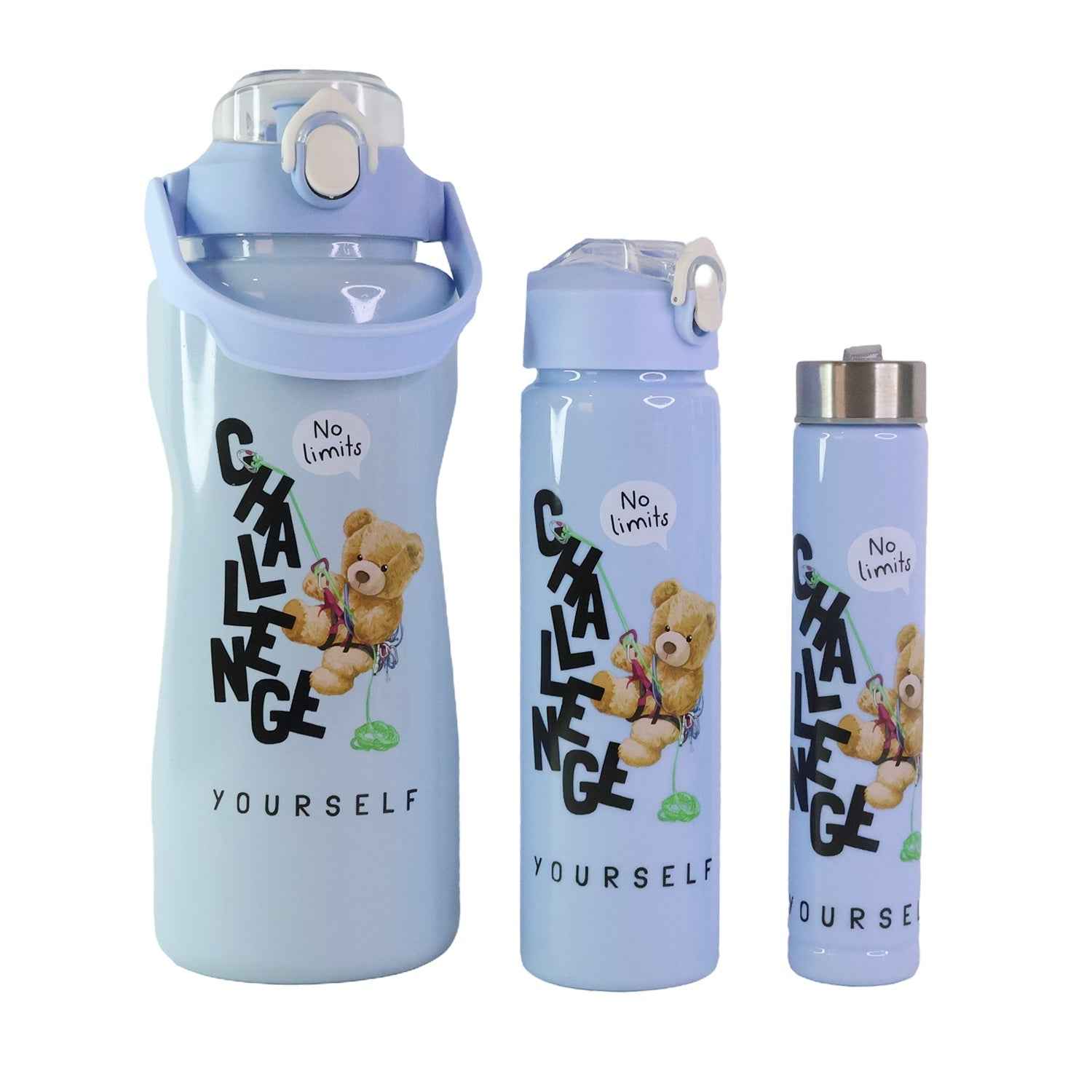 Premium Water Bottle Set – Leak-Proof 2000ML, 900ML & 300ML