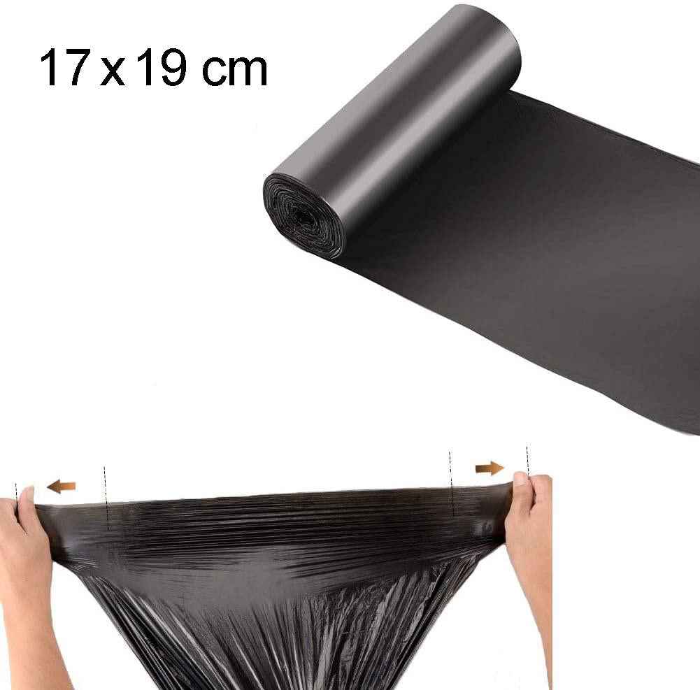 Small Garbage Bags – Heavy-Duty Black 17x19 Inch | FERVENT