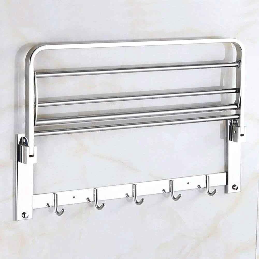 Wall-mounted 18-inch towel bar and rack, showcasing its robust design.
