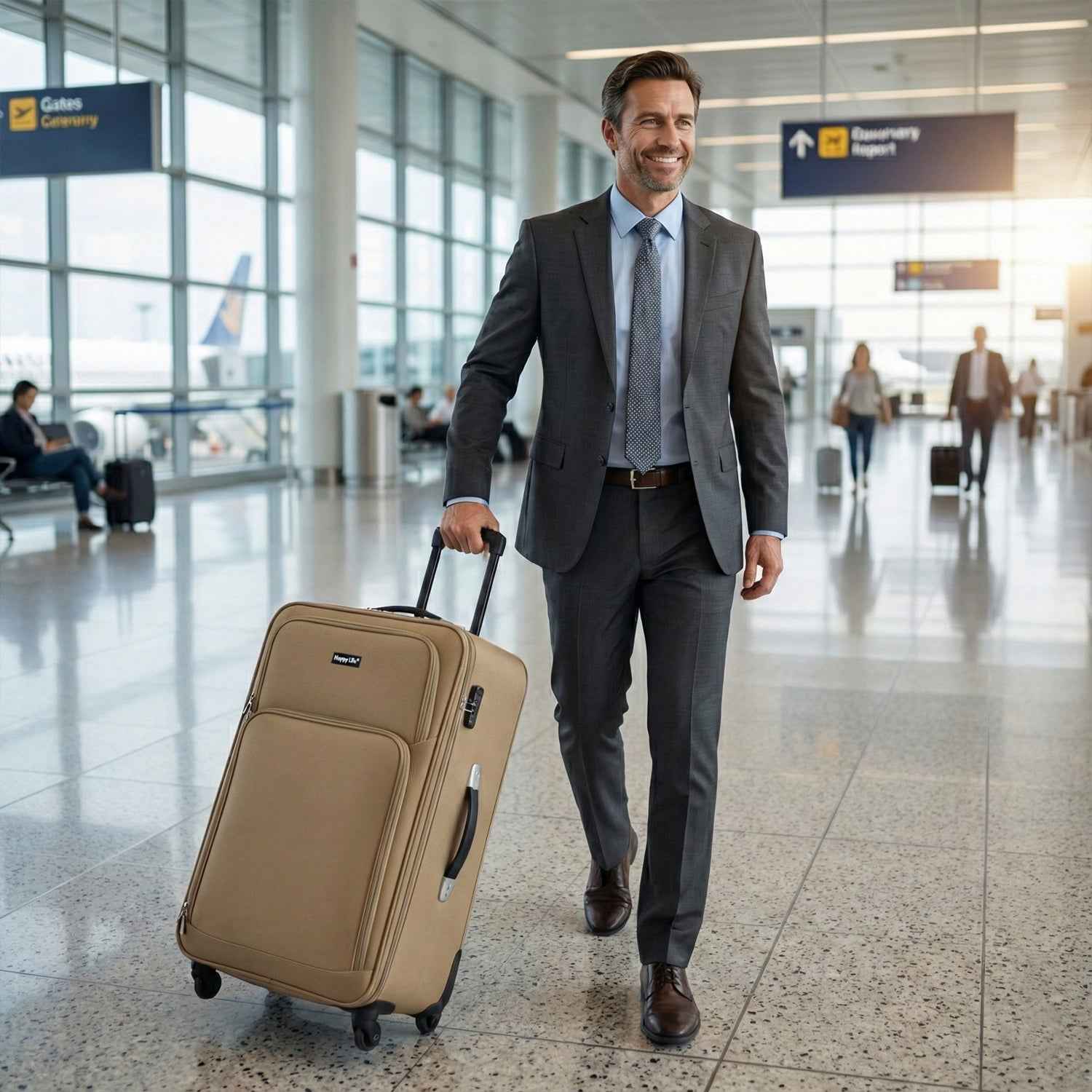 Soft Side Trolley Luggage Set – 3-Piece Travel Companion