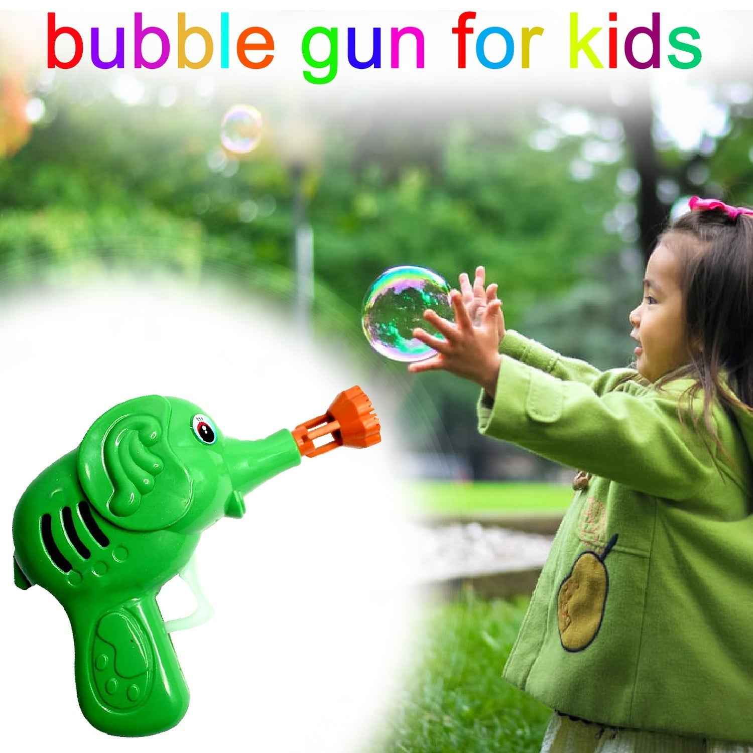 Elephant Bubble Gun Toy – Fun Hand-Press Bubble Maker for Kids