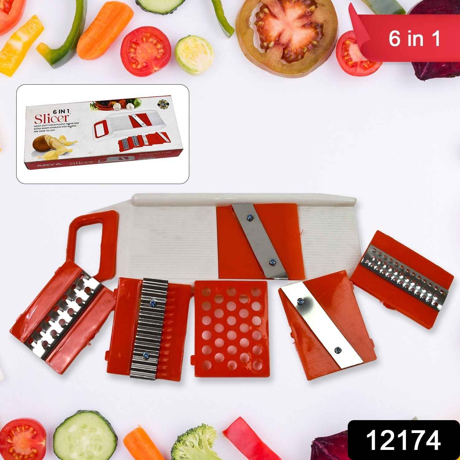 Vegetable Slicer – 6-in-1 Multi-Blade Cutter & Dicer | Quickslice