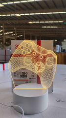 3D Illusion LED Night Lamp – Gaming Controller Design for Gamers