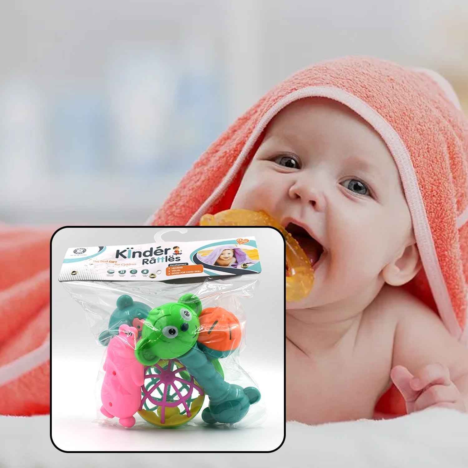 Rattles Baby Toy Set – 5 Pcs Engaging Fun | Aditi