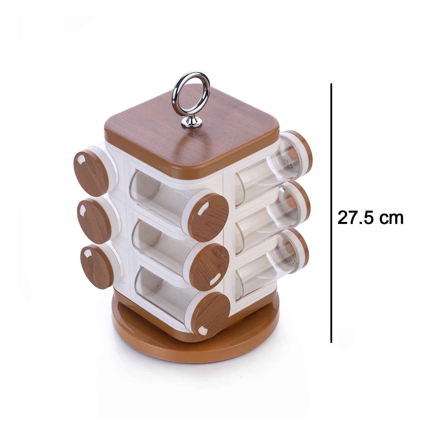 Revolving Spice Rack – 12-Jar Masala Box for Kitchen | Ganesh