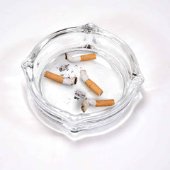 Crystal Glass Ashtray – Elegant Round Design for Home & Office | Styleva