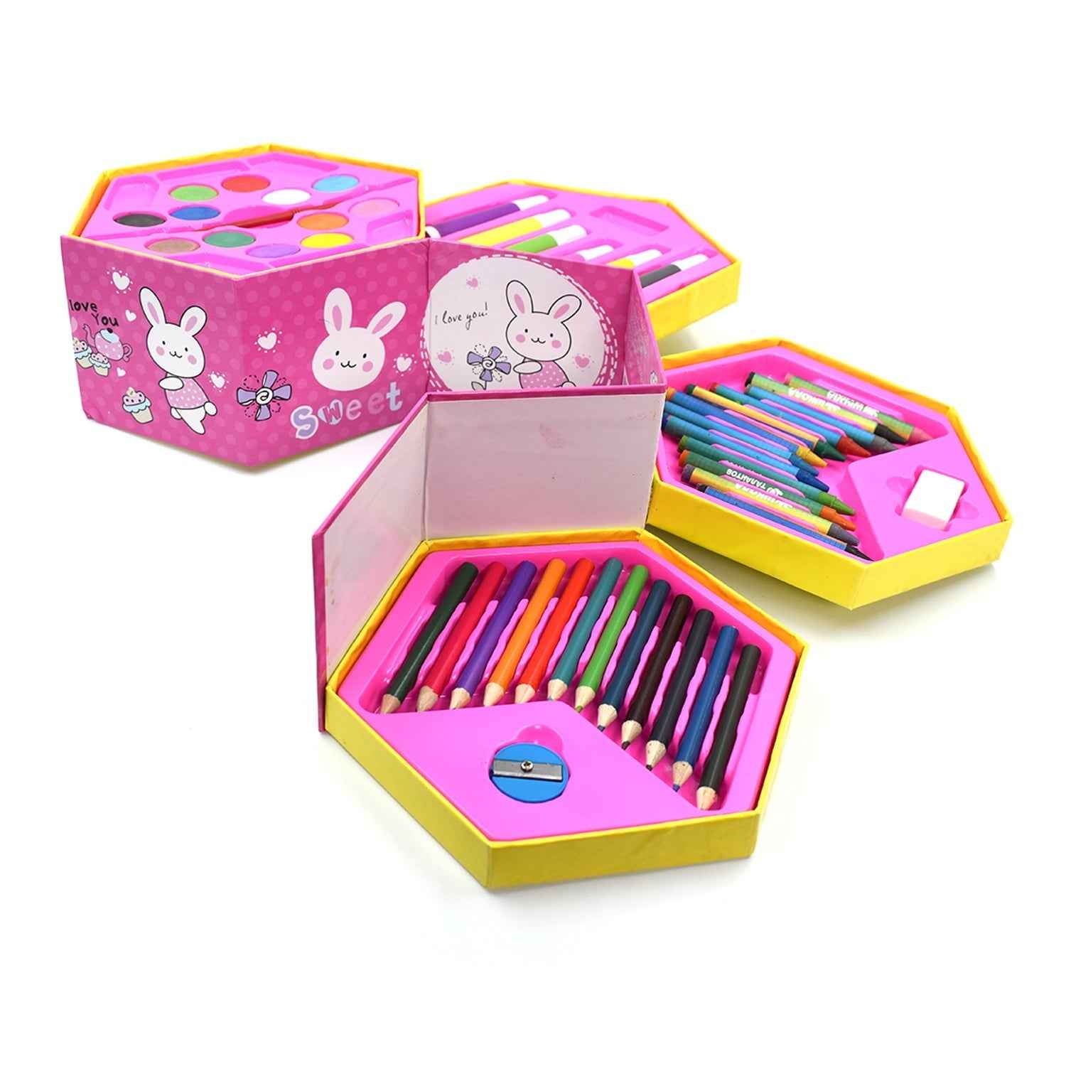 Kids Colouring Kit – 46 Pcs Art & Craft Set | CustoPen