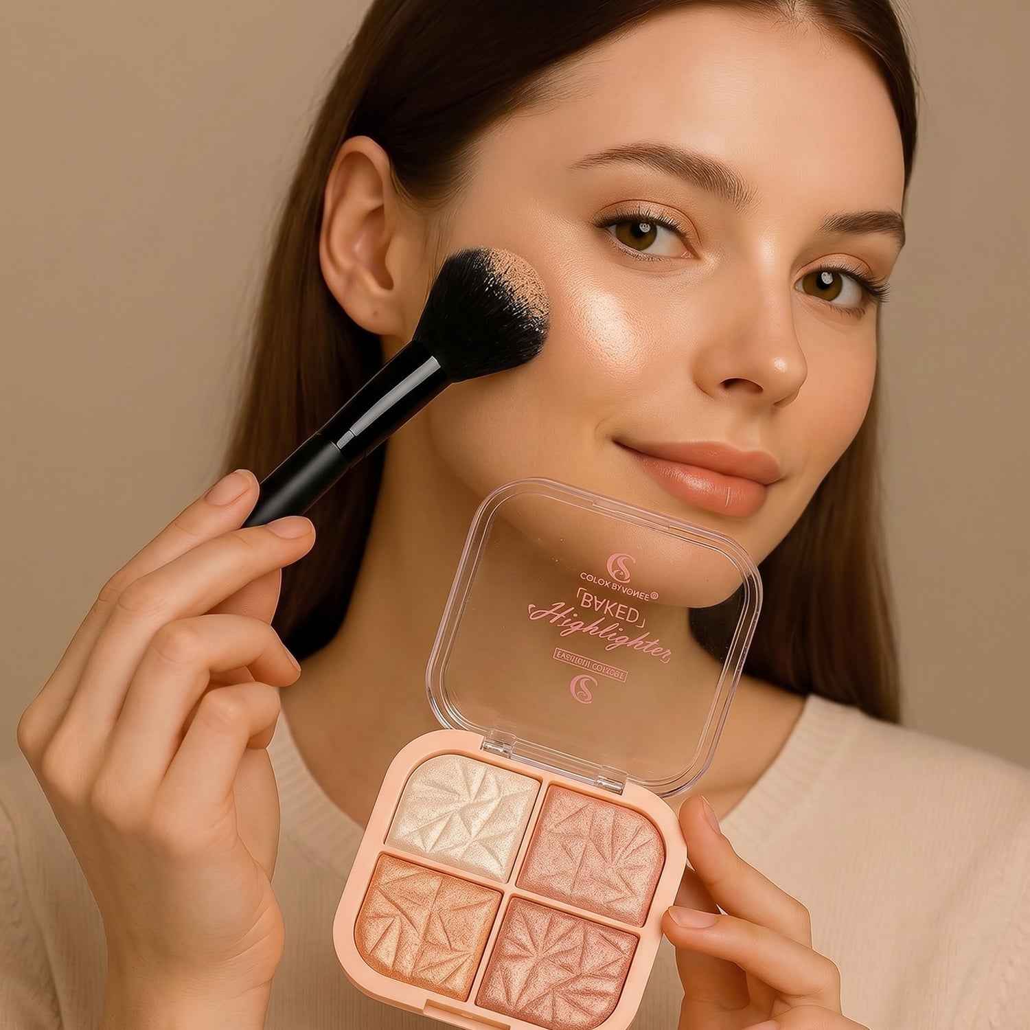 4 in 1 Baked Highlighter and Blusher Palette Ð Radiant Dewy Glow