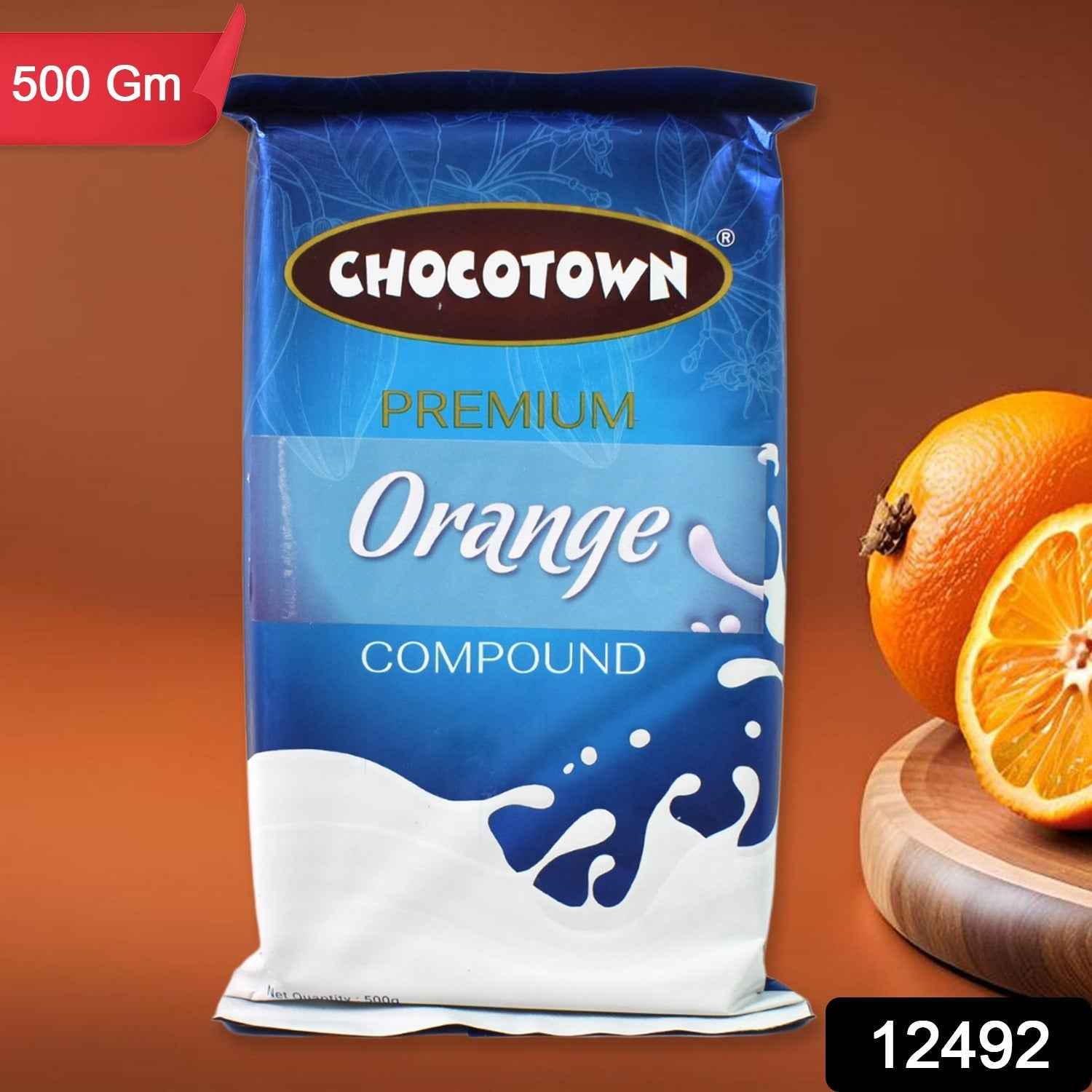 Orange Chocolate Compound – Premium Baking Slab 500gm | Chocotown