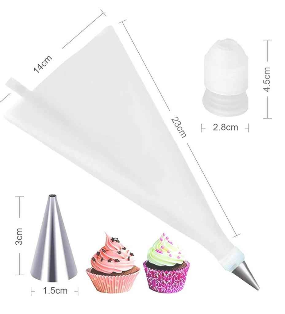 Cake Decorating Nozzle Set – Stainless Steel & Disposable Bags | Bake & Dwell