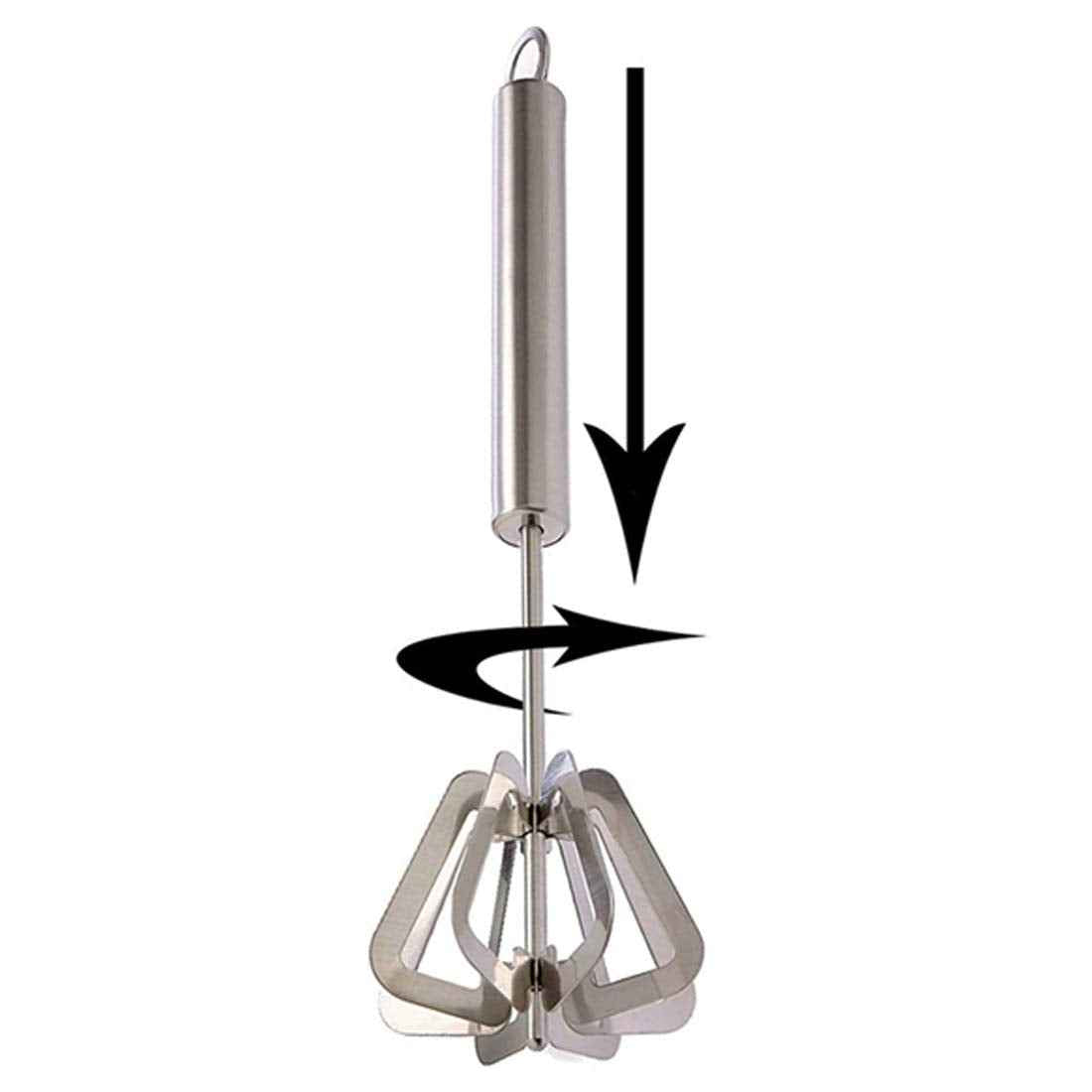 Stainless Steel Hand Blender – Manual Whisk & Frother | Quickslice