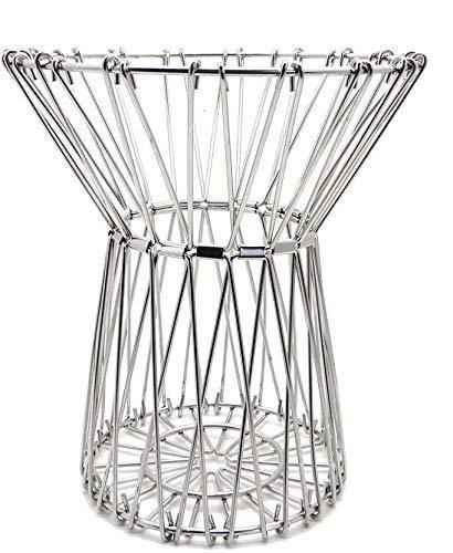Versatile foldable fruit basket holding fresh apples and oranges, ready for display.
