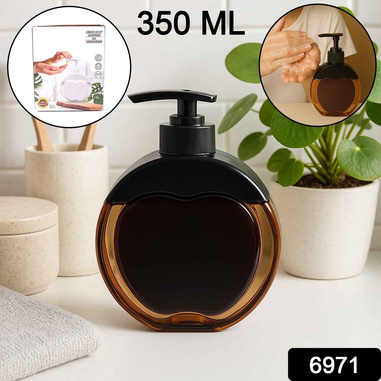 Liquid Soap Dispenser – Refillable Apple-Shaped 350 ML Capacity