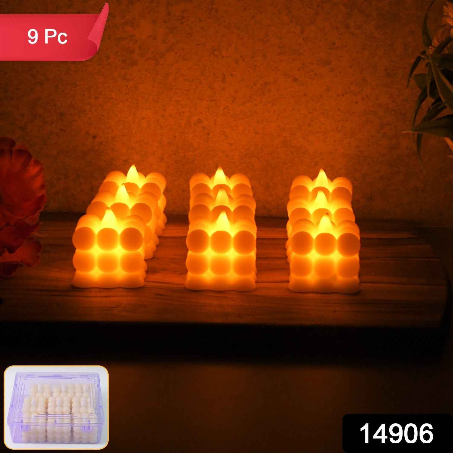 LED Bubble Candle Set – Safe Flameless Decorative Lighting