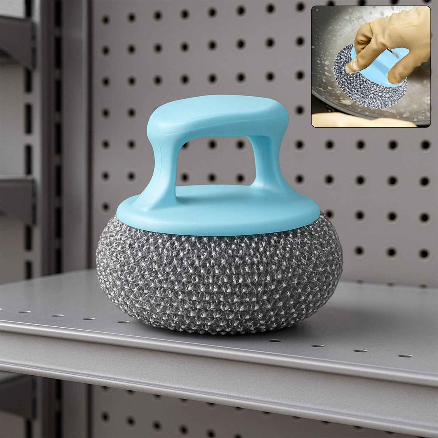 Palm Dish Brush – Multifunctional Kitchen Scrubber for Pots & Sink | Velvet Wipe