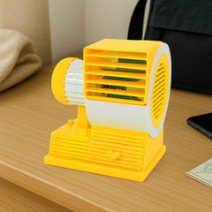 Mini Dual-Blade USB Table Fan – Portable Cooling with Fragrance Tray
