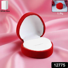 Heart-Shaped Velvet Jewellery Ring Box – Elegant Luxury Gift Case