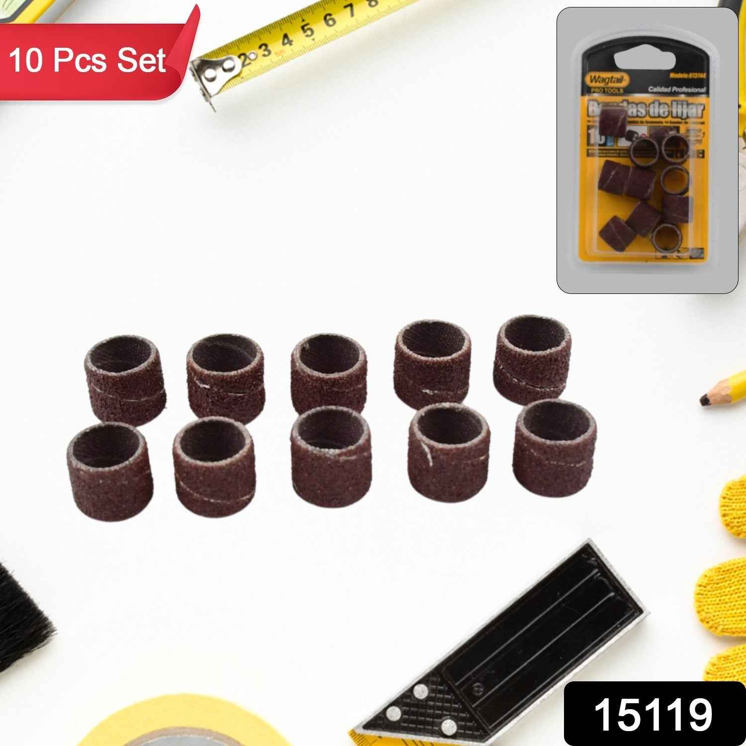Drum Polishing Kit – 10 Pc Sanding Sleeves Set | ToolMate Pro