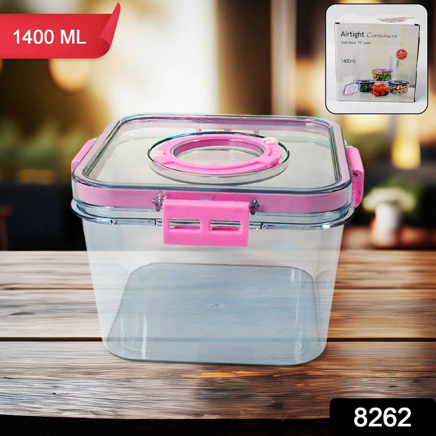 Plastic Food Storage Container – Clear, Airtight 1400ML | Lunchie Bunchie