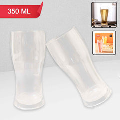 Unbreakable pitcher glass set with 350ML clear tumblers