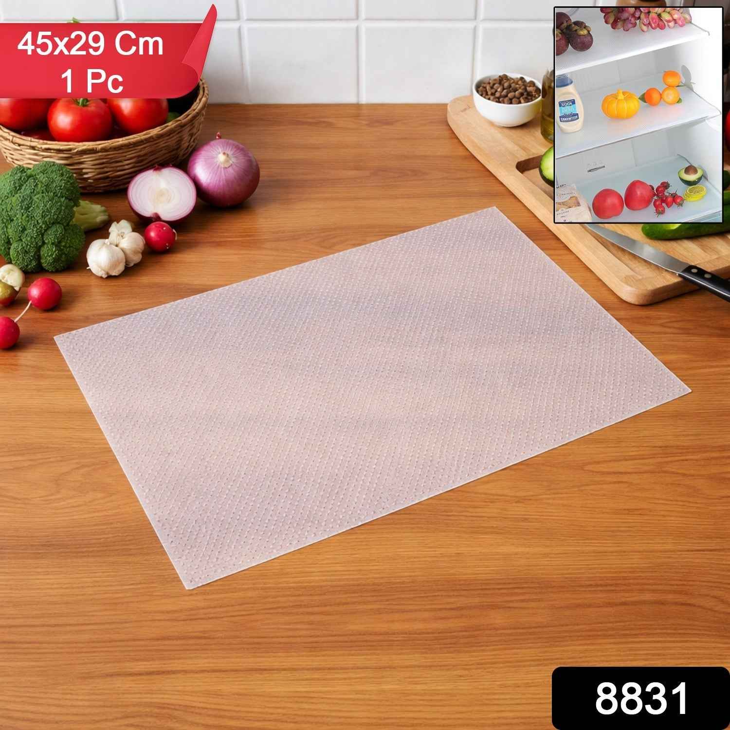Refrigerator Mat – Transparent Plastic Shelf Liner 45x29 cm