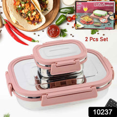 Stainless Steel Lunch Box – Leak-Proof 2PC Set | Lunchie Bunchie