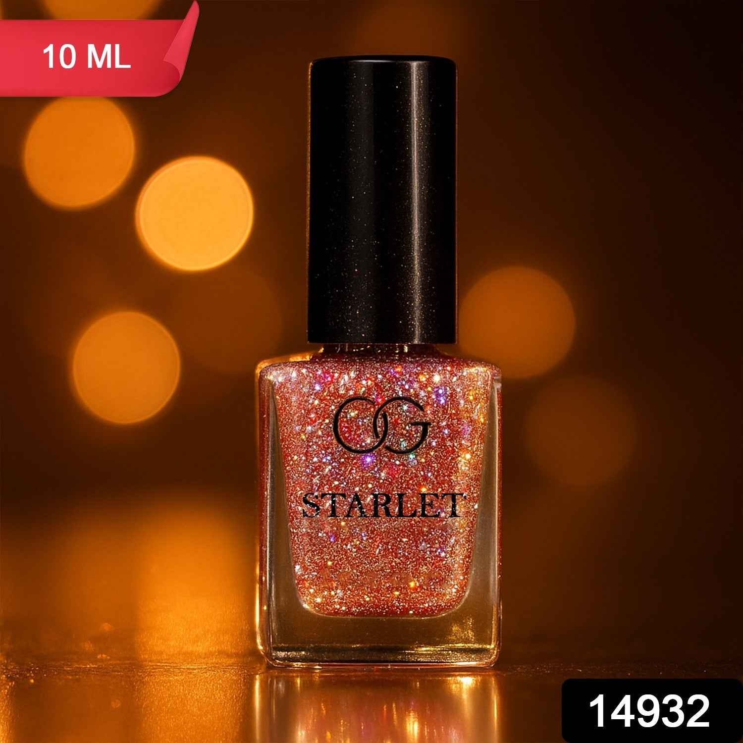 Metallic Rose Glitter Nail Paint – Sparkling Long-Lasting Shine