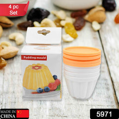 Pudding Molds – Set of 4 with Lids for Desserts | Bake & Dwell