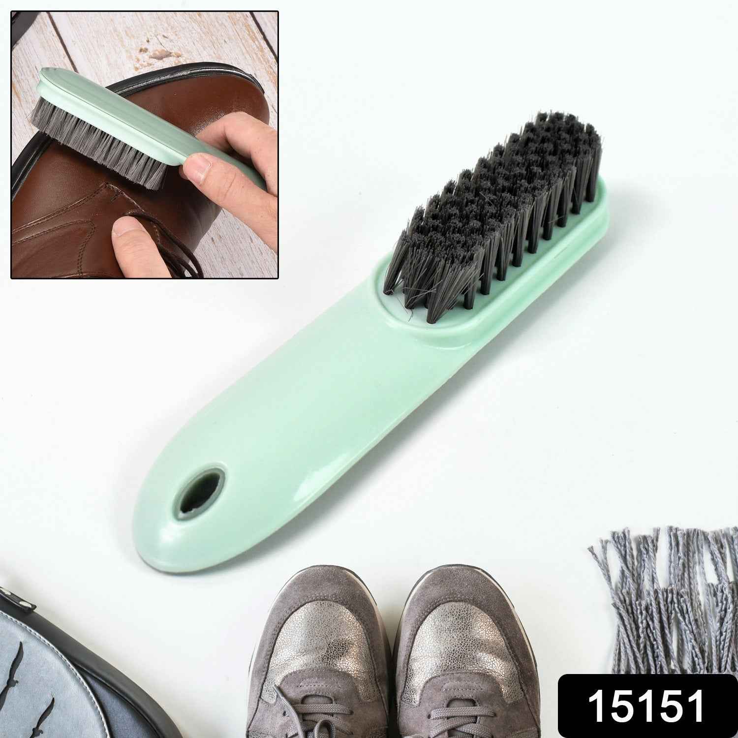 Shoe & Clothes Cleaning Brush – Soft Bristle Scrubber | Velvet Wipe