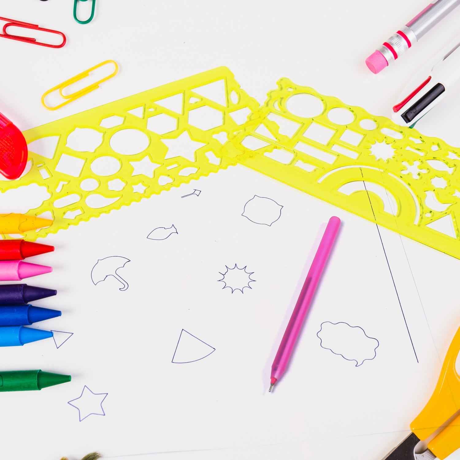 Template Rulers for Geometric Shapes & Drafting | Indo Glow