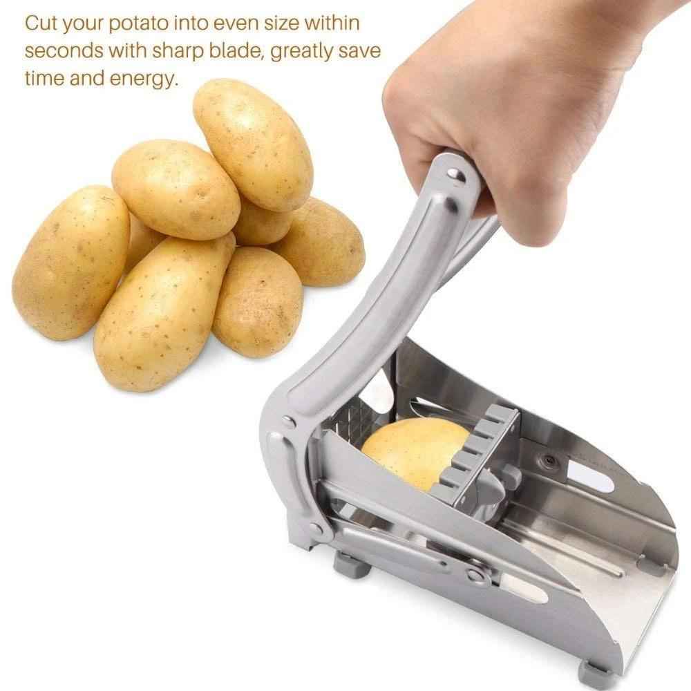 French Fries Cutter – Potato Chips Maker with 2 Blades | ChefAura