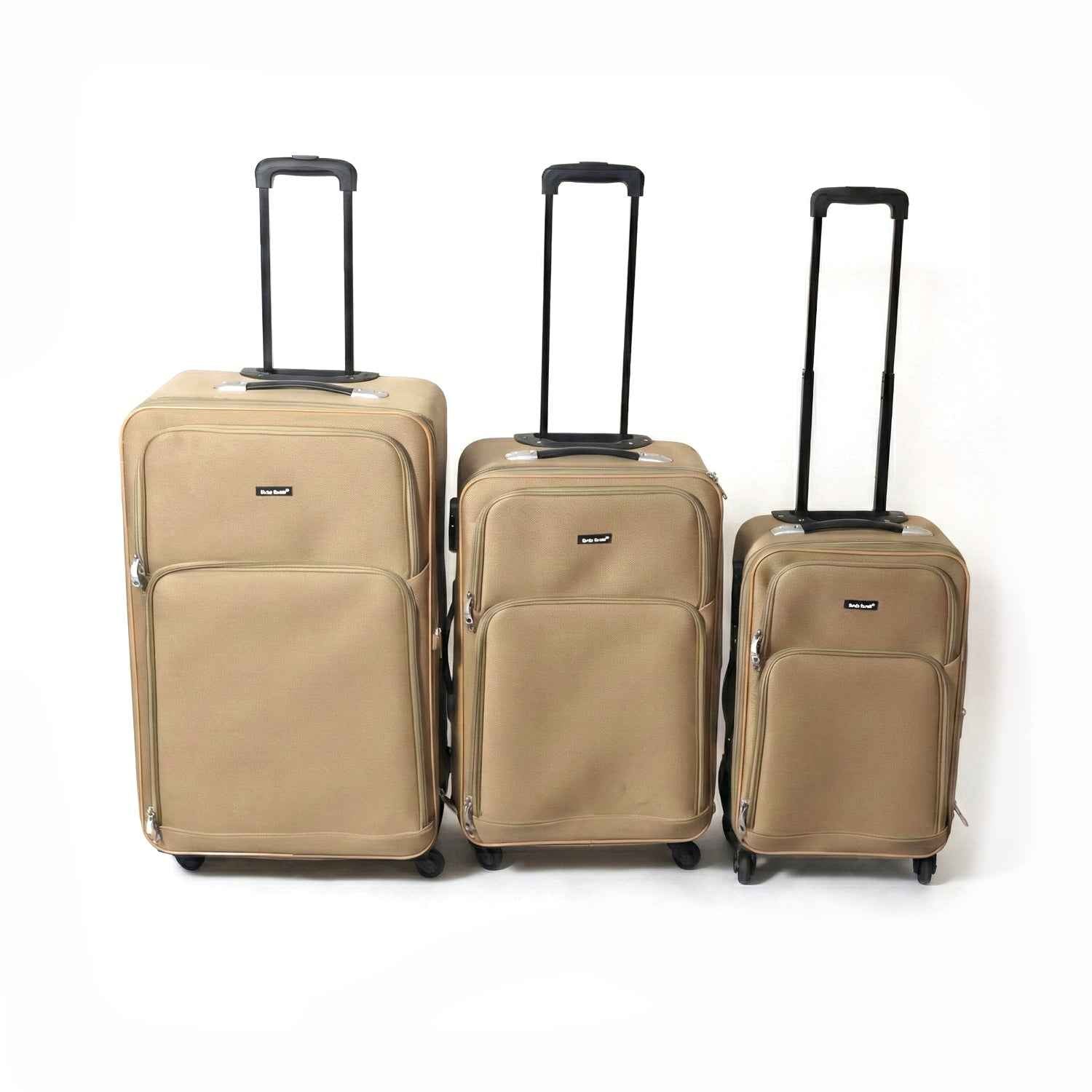 Soft Side Trolley Luggage Set – 3-Piece Travel Companion