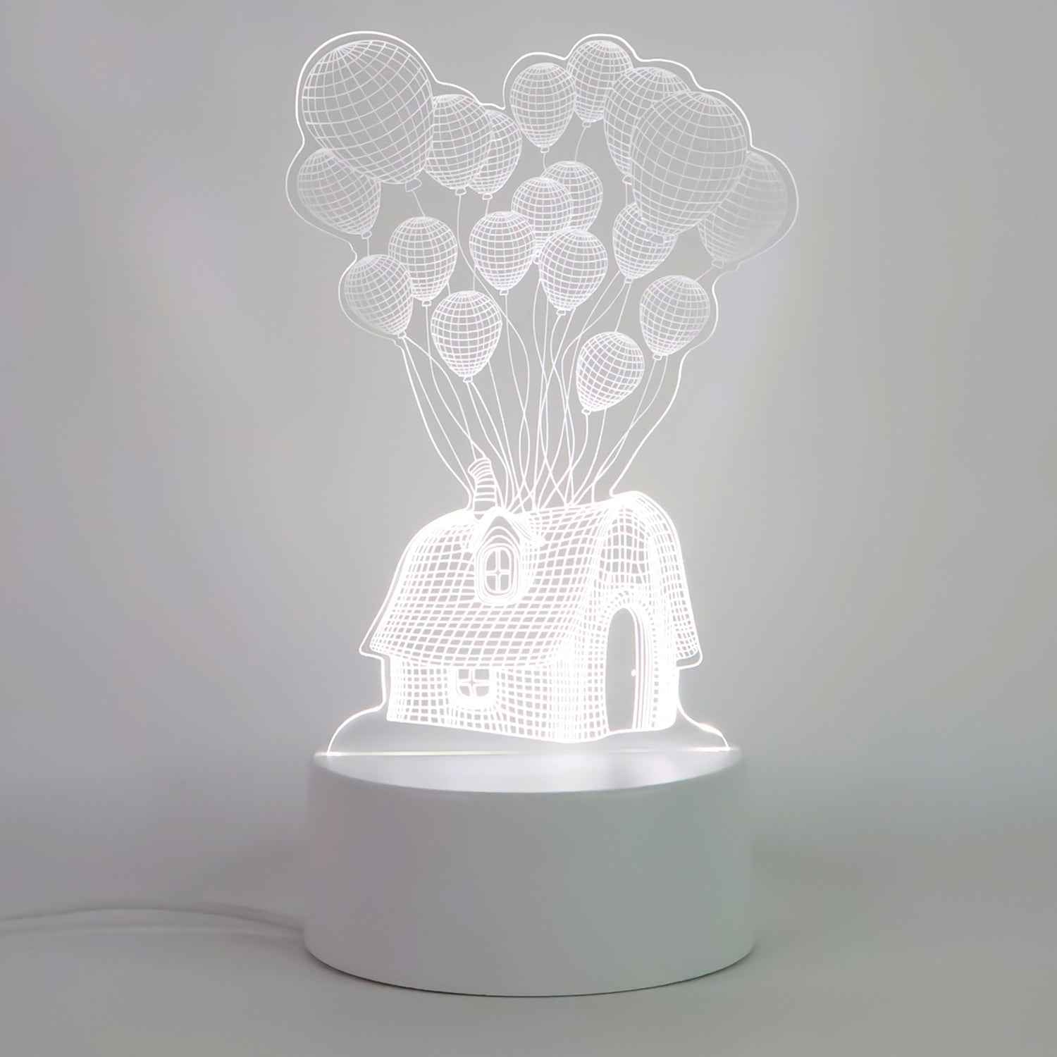 3D Illusion LED Night Lamp – USB Powered Soft Glow Décor