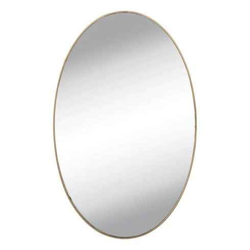 Oval Mirror Wall Sticker – Frameless, Easy Peel & Stick | Indo Glow