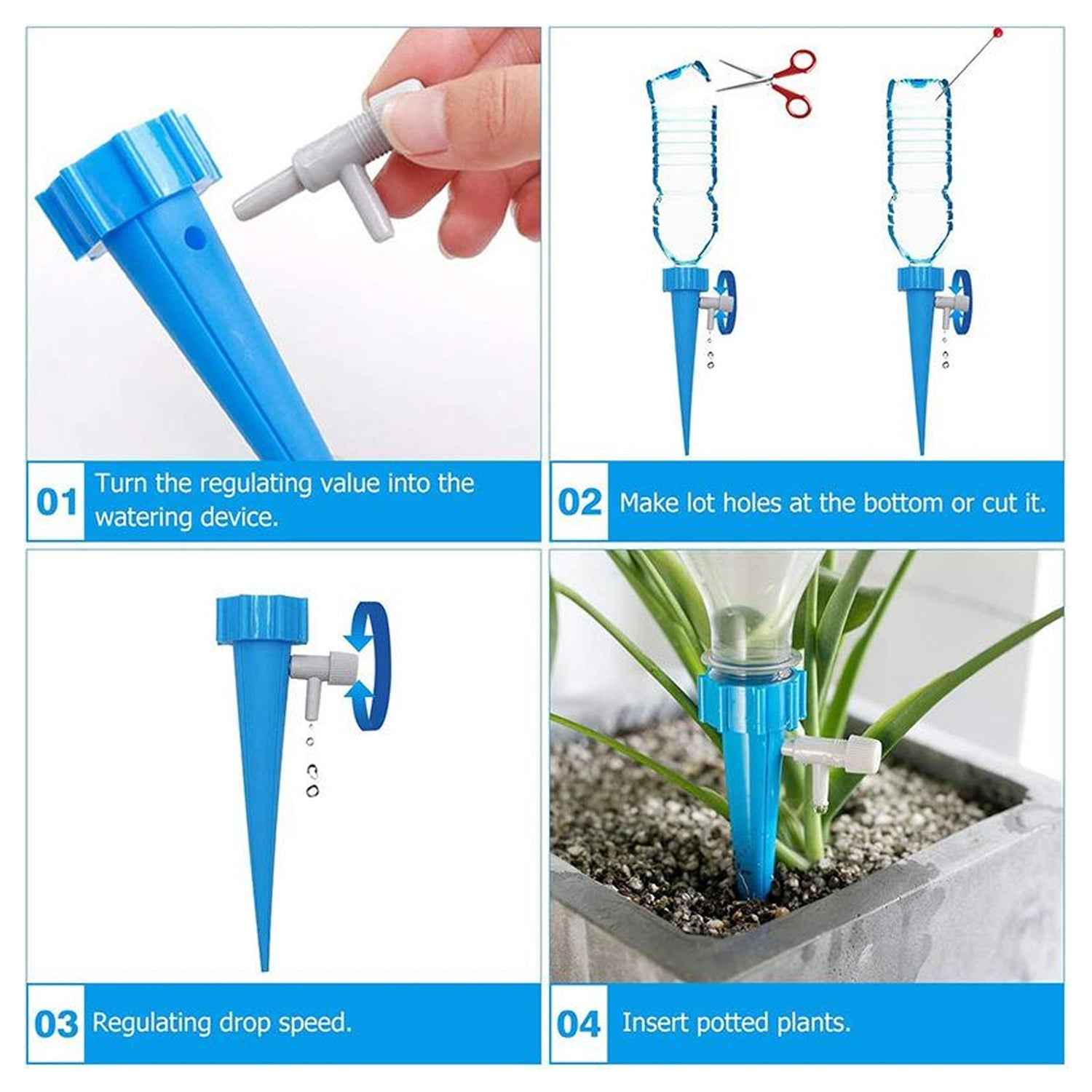 Self-Watering Plant Spikes – Adjustable Slow Release | Tidy Roots