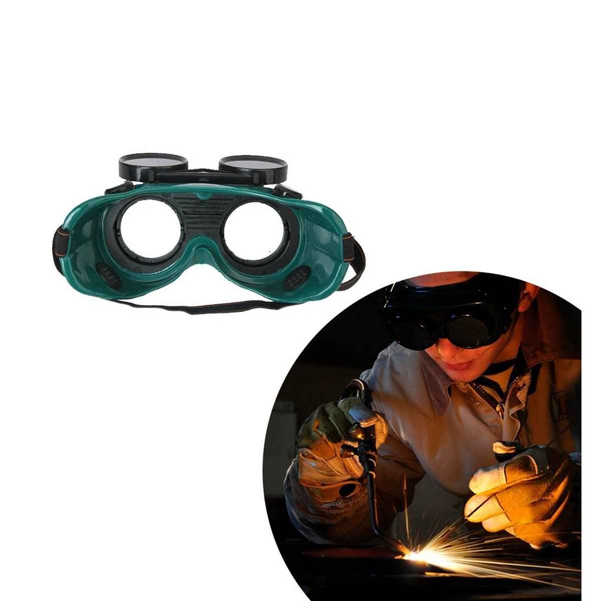 Welding Goggles – Flip-Up Safety, Adjustable Strap | BoltForce