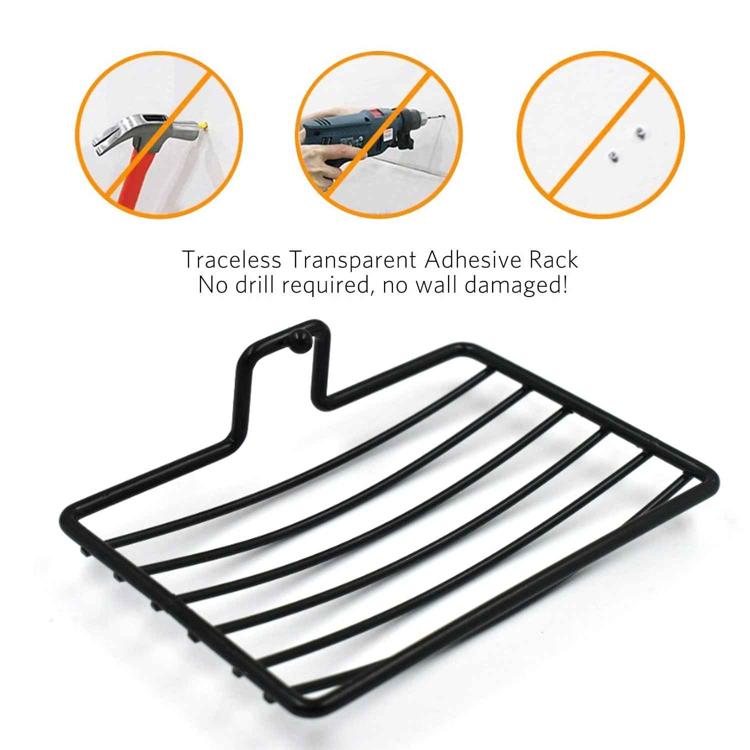 Wall Mount Soap Rack – 2-Piece Bathroom Organizer | VelvetBubbles